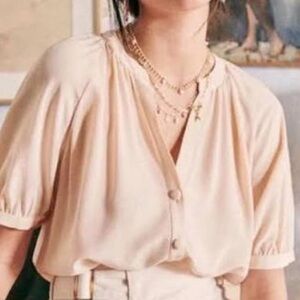 Sezane blouse Lennie in peach sz FR 36 / US 4
